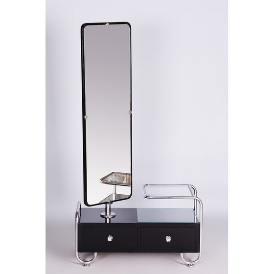 Image 1 of Table de toilette Art Déco noire vintage par Vichr a Spol, années 1930