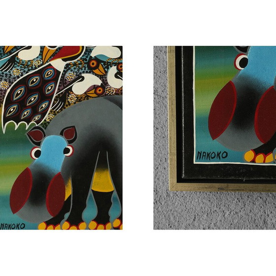 Image 1 of Peinture vintage de Saidi Nakoko, Tanzanie 1970