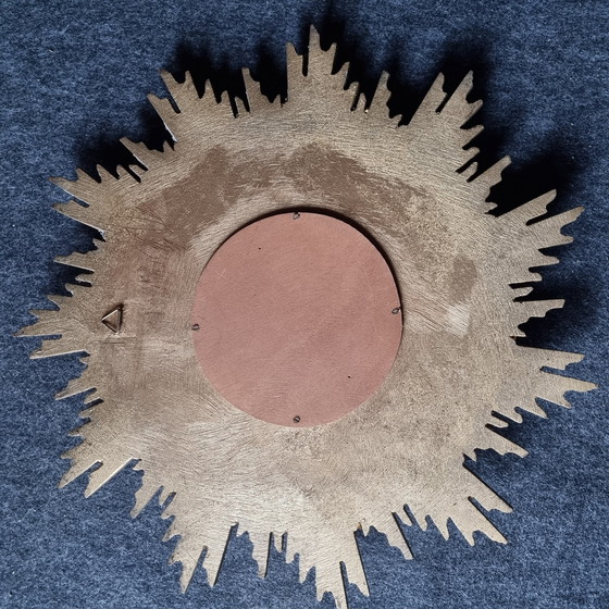 Image 1 of Miroir Soleil Années 70 avec Miroir Bombé