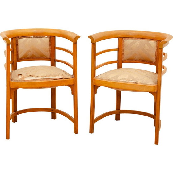 Image 1 of Paire de fauteuils vintage en bois courbé, Autriche 1920