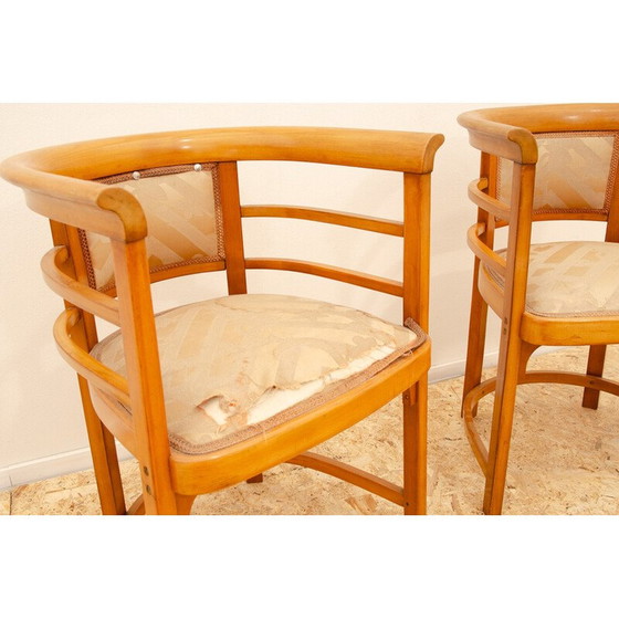 Image 1 of Paire de fauteuils vintage en bois courbé, Autriche 1920