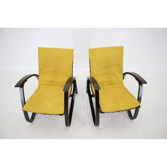 Image 1 of Paire de fauteuils vintage en bois de Jan Vanek Bentwood, République tchèque 1940