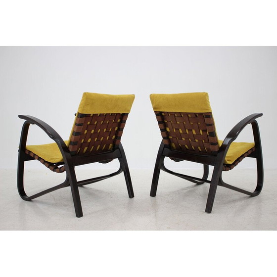 Image 1 of Paire de fauteuils vintage en bois de Jan Vanek Bentwood, République tchèque 1940