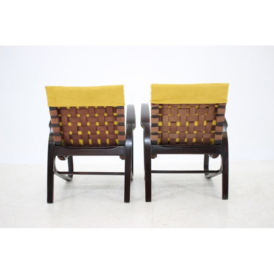 Image 1 of Paire de fauteuils vintage en bois de Jan Vanek Bentwood, République tchèque 1940