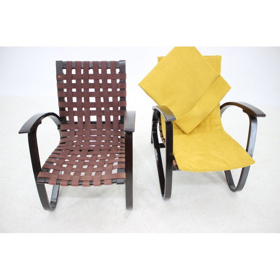 Image 1 of Paire de fauteuils vintage en bois de Jan Vanek Bentwood, République tchèque 1940