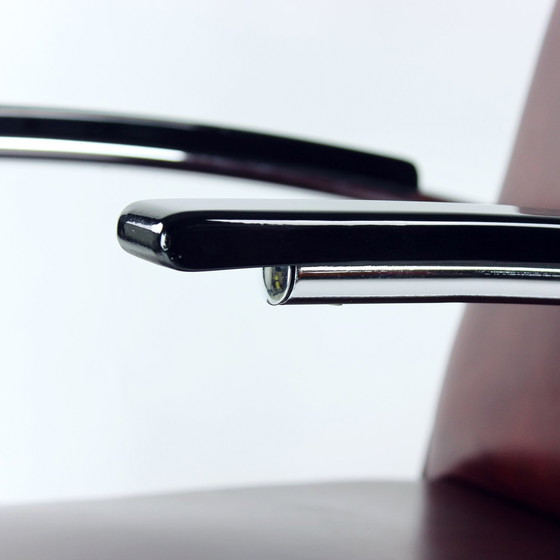 Image 1 of Fauteuil Bauhaus en chrome et cuir, Tchécoslovaquie 1930S