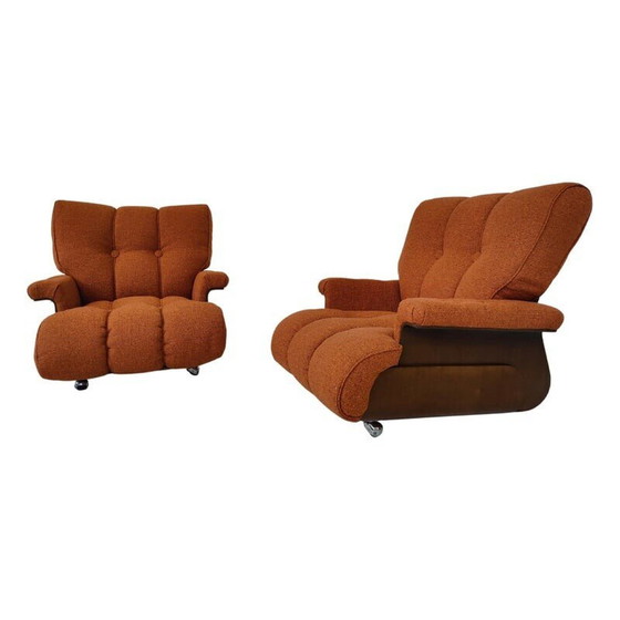 Image 1 of Paire de fauteuils orange du Mid Century, Italie années 1960