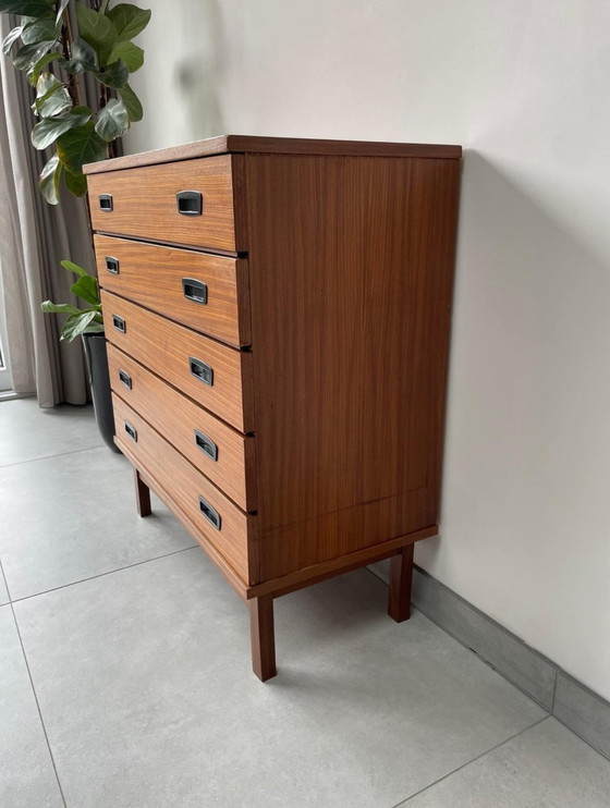 Image 1 of Commode, placage de teck, Belgique 1960's - 1970's