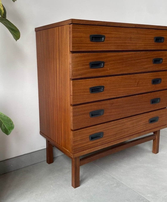 Image 1 of Commode, placage de teck, Belgique 1960's - 1970's