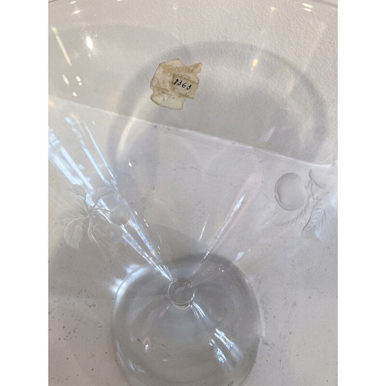 Image 1 of Vase en verre vintage par Charles Graffart pour Val Saint Lambert, Belgique 1950