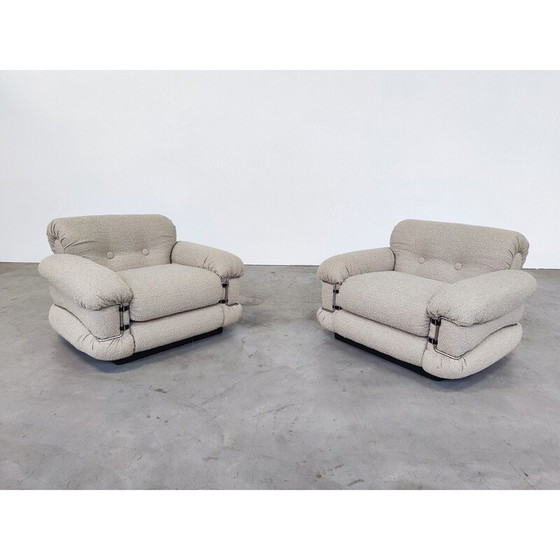 Image 1 of Paire de fauteuils italiens du milieu du siècle dernier