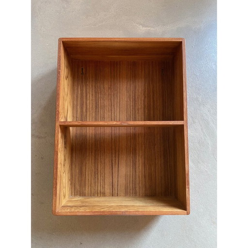 Mini étagère vintage scandinave en teck massif, 1960