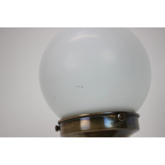 Image 1 of Lampe Vintage Art Déco en laiton et verre, Tchécoslovaquie 1930