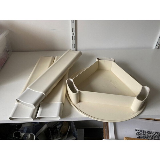 Image 1 of Tabouret démontable blanc vintage par Olaf Von Bohr, 1970