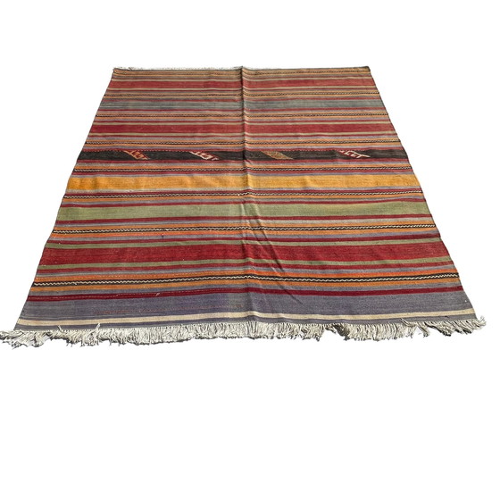 Image 1 of Tapis Kilim Turc Vintage , 184 X 178 Cm