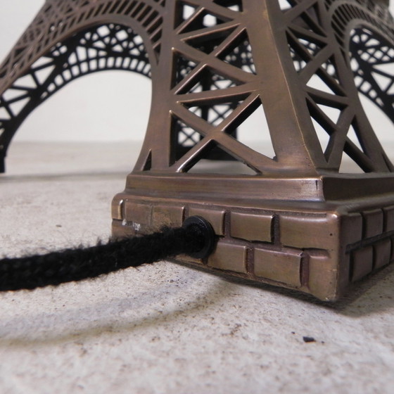 Image 1 of Grande tour Eiffel en bronze de 110 cm de haut avec éclairage, années 1970