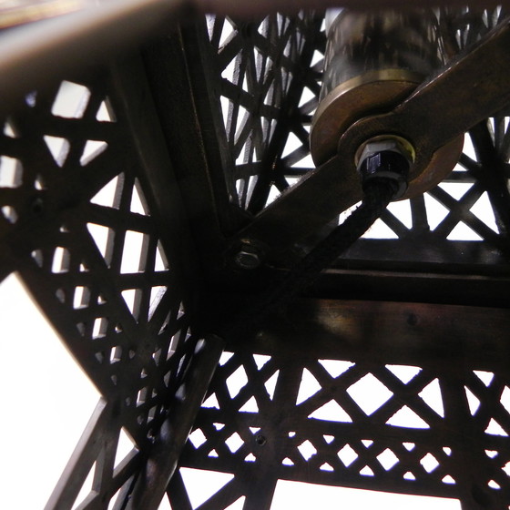 Image 1 of Grande tour Eiffel en bronze de 110 cm de haut avec éclairage, années 1970