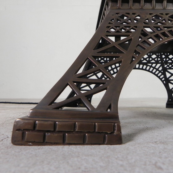 Image 1 of Grande tour Eiffel en bronze de 110 cm de haut avec éclairage, années 1970