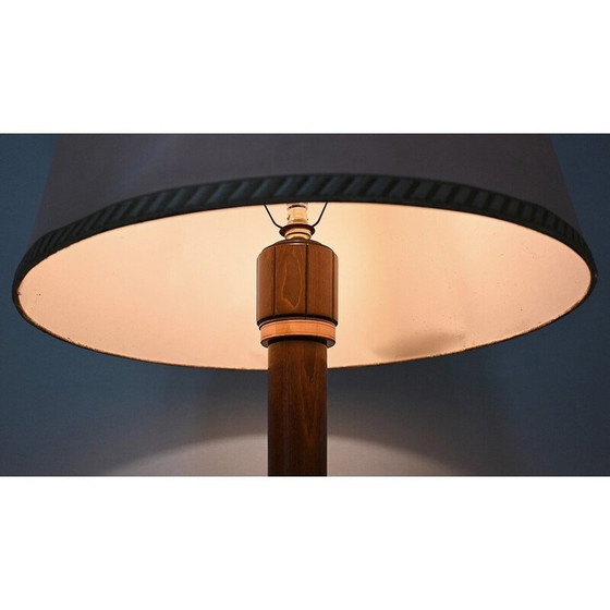 Image 1 of Lampadaire vintage art déco en bois de hêtre verni, 1940