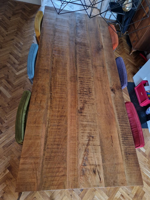 Table à manger en bois de manguier 240 X 100