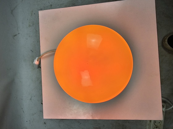 Image 1 of Lampe à poser italienne en verre orange