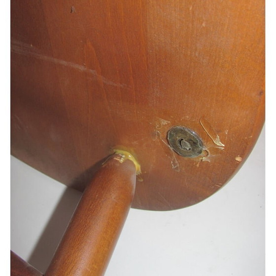 Image 1 of Fauteuil à bascule vintage, tout en bois, Tchécoslovaquie 1960