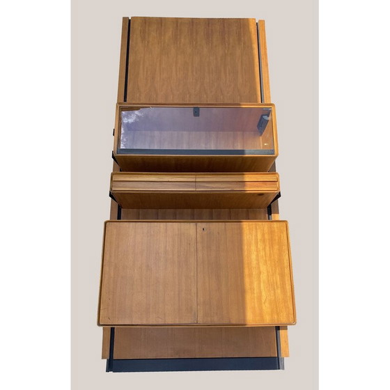 Image 1 of Bibliothèque vintage à panneaux muraux à trois caissons par Silvio Cavatorta, 1960s