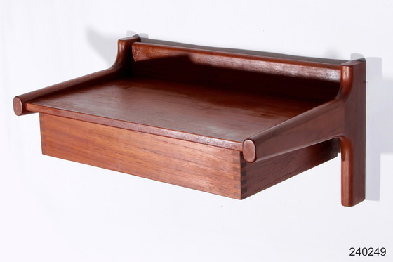 Image 1 of Console flottante moderne danoise en teck par Kai Kristiansen, 1960S