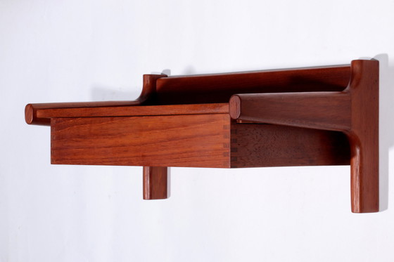 Image 1 of Console flottante moderne danoise en teck par Kai Kristiansen, 1960S