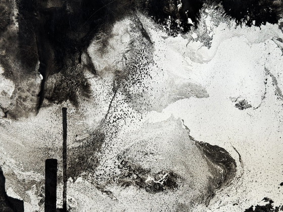 Image 1 of Paysage d'obsidienne (encre) Grand format - Eugène Eechaut (1928-2019)