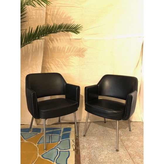Image 1 of Paire de fauteuils vintage "Deauville" par Marc Simon pour Airborne, 1960