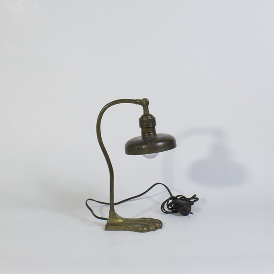 Image 1 of Lampe vintage art nouveau en bronze, années 1920