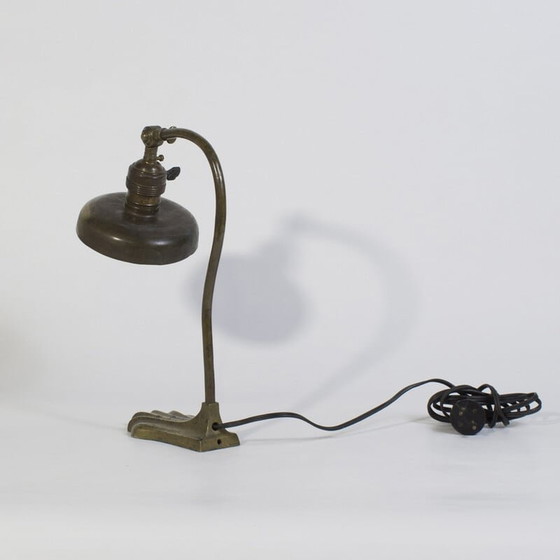 Image 1 of Lampe vintage art nouveau en bronze, années 1920
