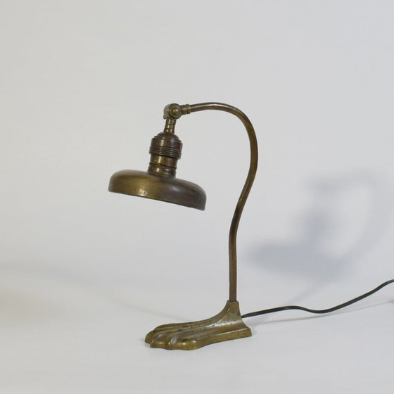 Image 1 of Lampe vintage art nouveau en bronze, années 1920