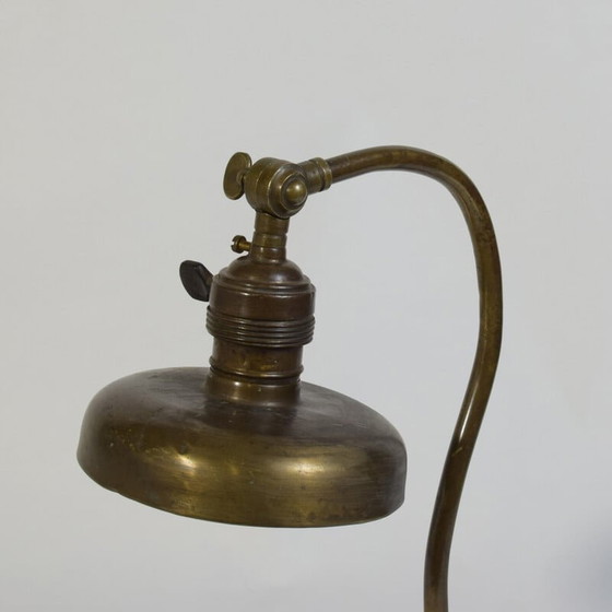 Image 1 of Lampe vintage art nouveau en bronze, années 1920