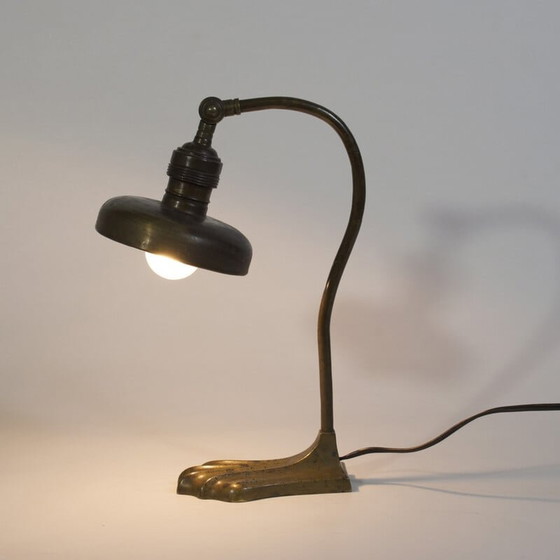 Image 1 of Lampe vintage art nouveau en bronze, années 1920