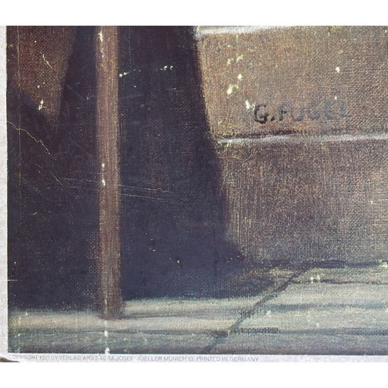 Image 1 of Gravure chrétienne allemande vintage "Siméon, la présentation de Jésus", années 1930