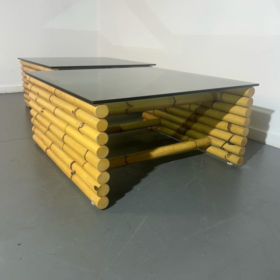 Image 1 of Ensemble de tables d'appoint en bambou '1970