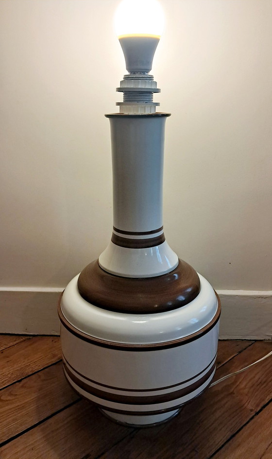 Image 1 of Pied De Lampe De Sol, Années 70 En Métal Peint