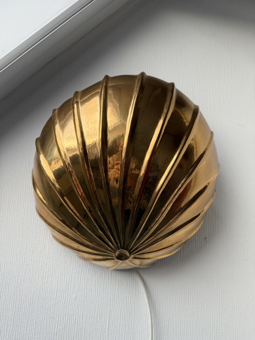 Lampe murale Regency Brass Shell