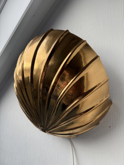 Lampe murale Regency Brass Shell