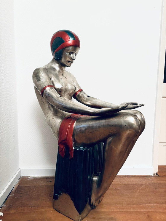 Image 1 of Art déco métal Flapper Girl