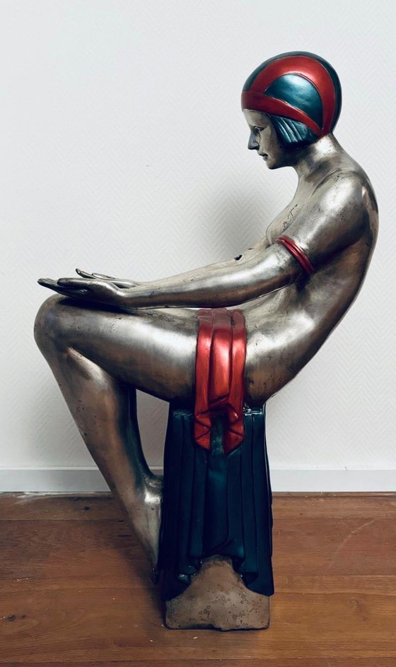 Image 1 of Art déco métal Flapper Girl