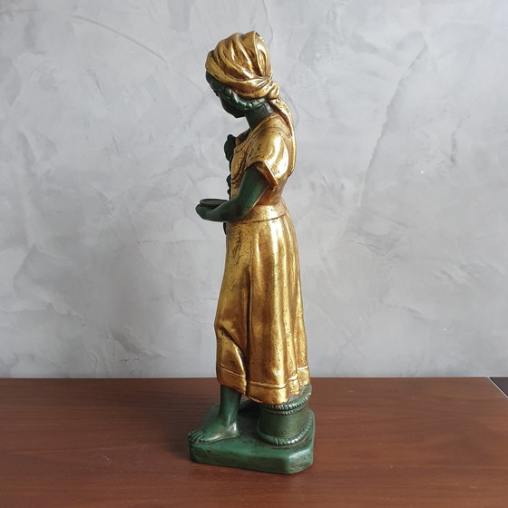 Image 1 of Paridon Brothers début 19ème siècle figurine Fille avec chat