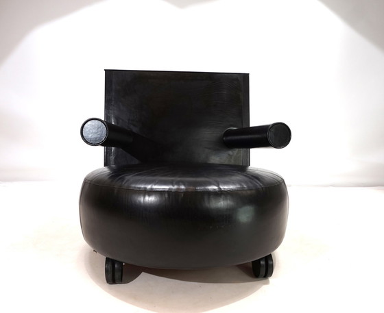 Image 1 of B&B Italia Fauteuil en cuir Baisity par Antonio Citterio, 1980