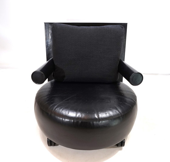 Image 1 of B&B Italia Fauteuil en cuir Baisity par Antonio Citterio, 1980