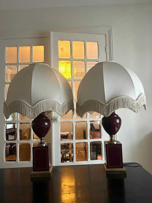 Paire De Lampes 1970