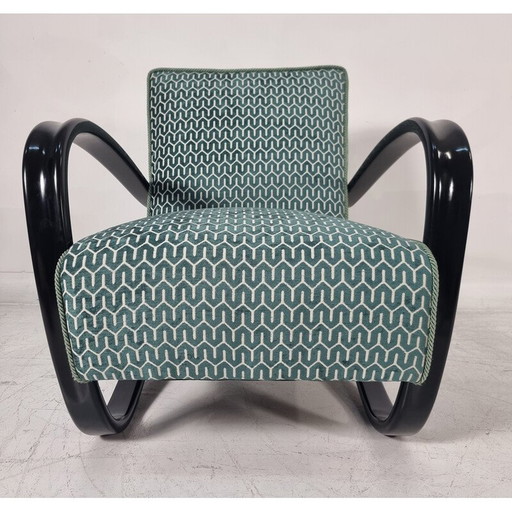 Fauteuil vintage H 269 avec table araignée par Jindřich Halabala pour Up Zavody, Tchécoslovaquie 1940