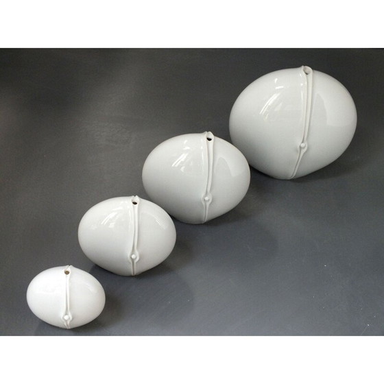 Image 1 of Sculpture 4 vases en porcelaine vintage par Elisabeth Pott-Bischofberger, Allemagne 1980