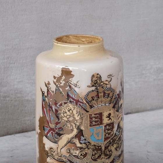 Image 1 of Paire de pots d'apothicaire en verre anglais vintage